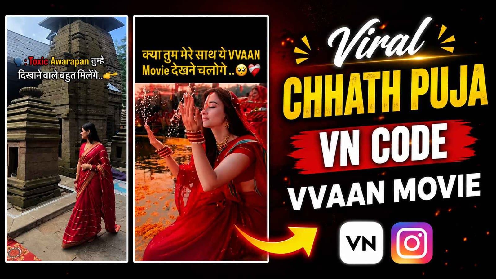 Chhath Puja Reels Editing VN Code (Vvaan Movie Bhojpuri Style Beat Sync)